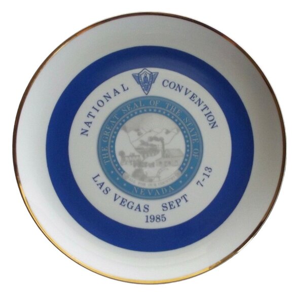 1985 National Association Postmasters Convention Las Vegas NV Sept. 7-13 Plate - Picture 1 of 8